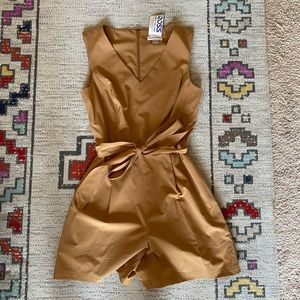 Calvin Klein Tan Brown Romper Stretchy Brand New NWT